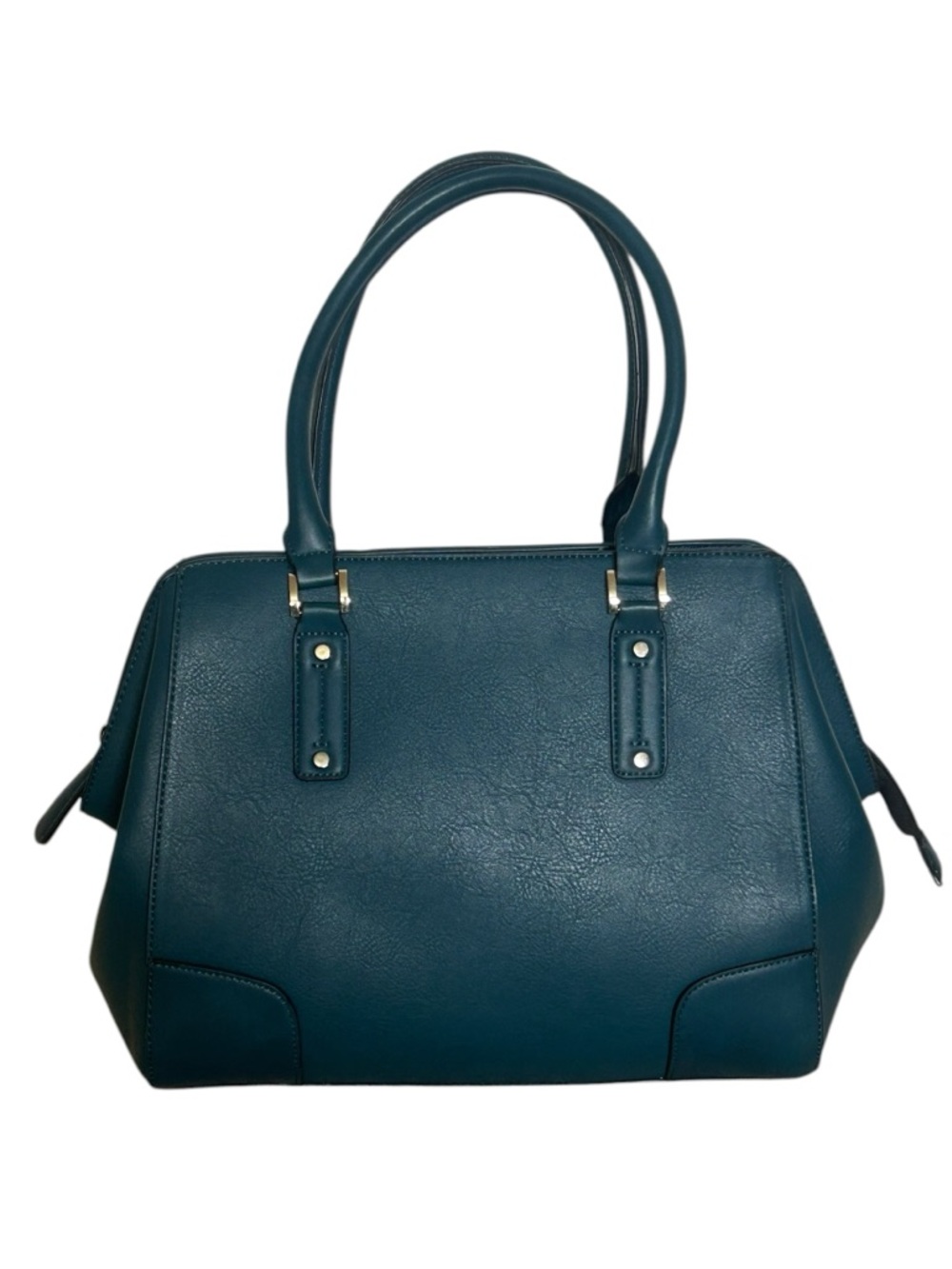 Mossimo Teal Structured Satchel Handbag Purse